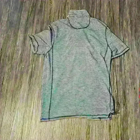 Mens English Laundry Blue and White Stripe Polo - Picture 3 of 4